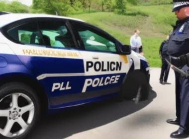 Dlaczego policjant dotyka samochodu
